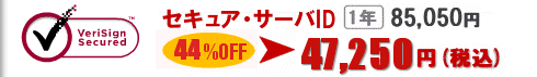 ベリサインSSLサーバ証明書 セキュア・サーバID