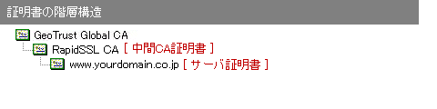 RapidSSL証明書階層構造